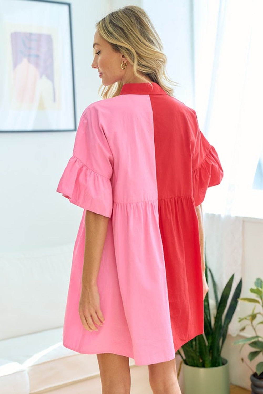Button down babydoll dress online