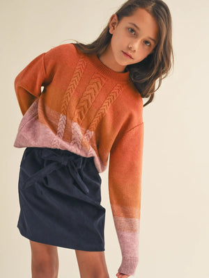 Heart & Arrow Color block Sweater