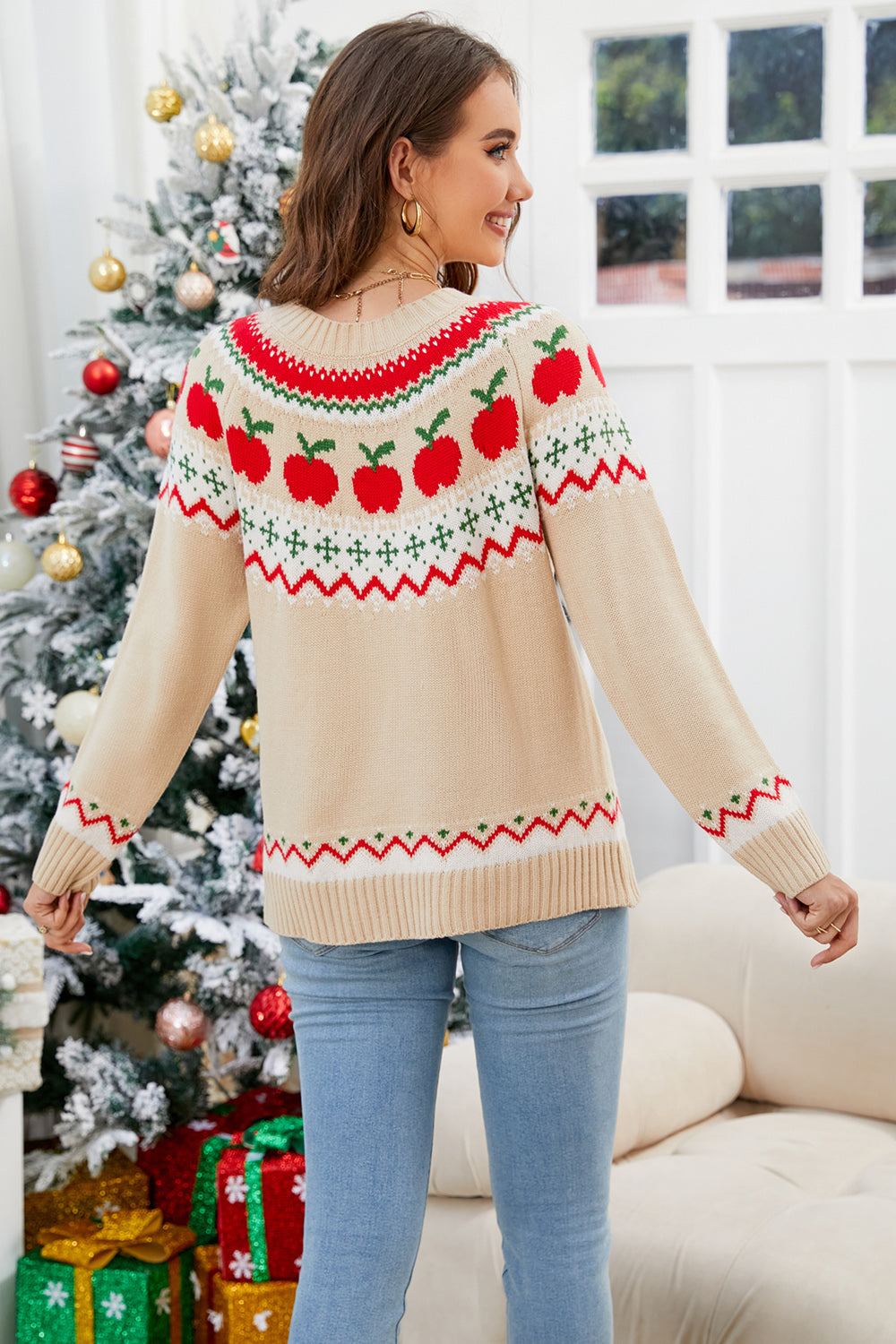 Angel Wings Graphic Round Neck Long Sleeve Sweater Whoopsie Daisy
