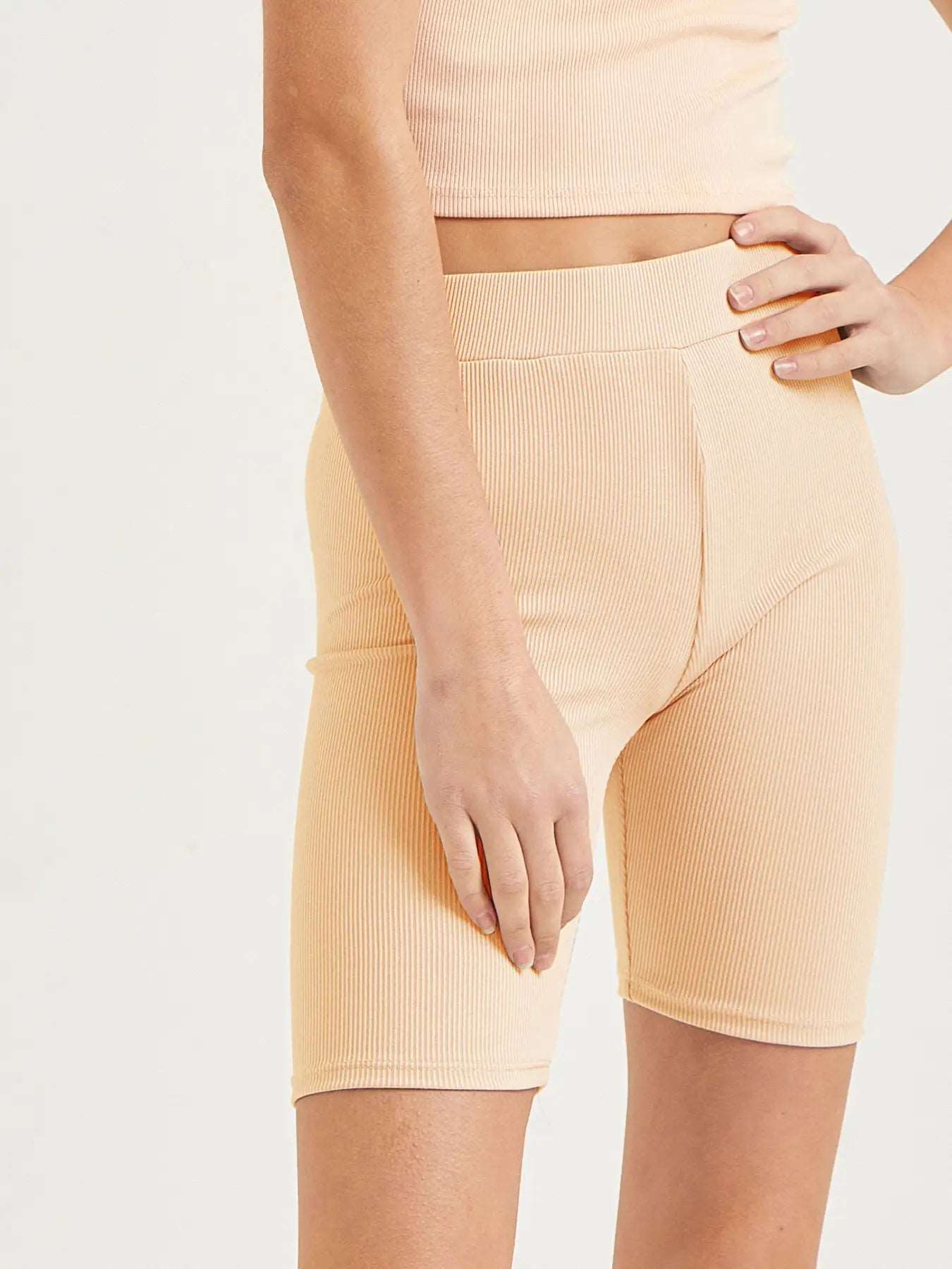 Good Girl-Good Girl Ribbed BikerShorts-Whoopsie Daisy
