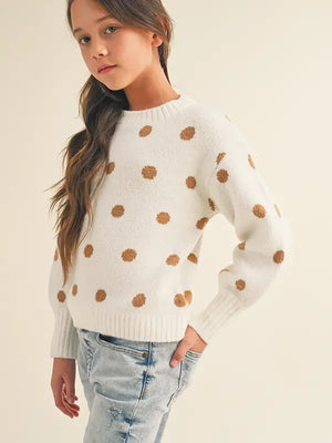 Heart & Arrow Dot Pullover Sweater