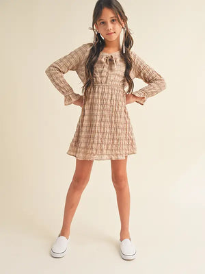 Heart & Arrow Peplum Crinkle Dress