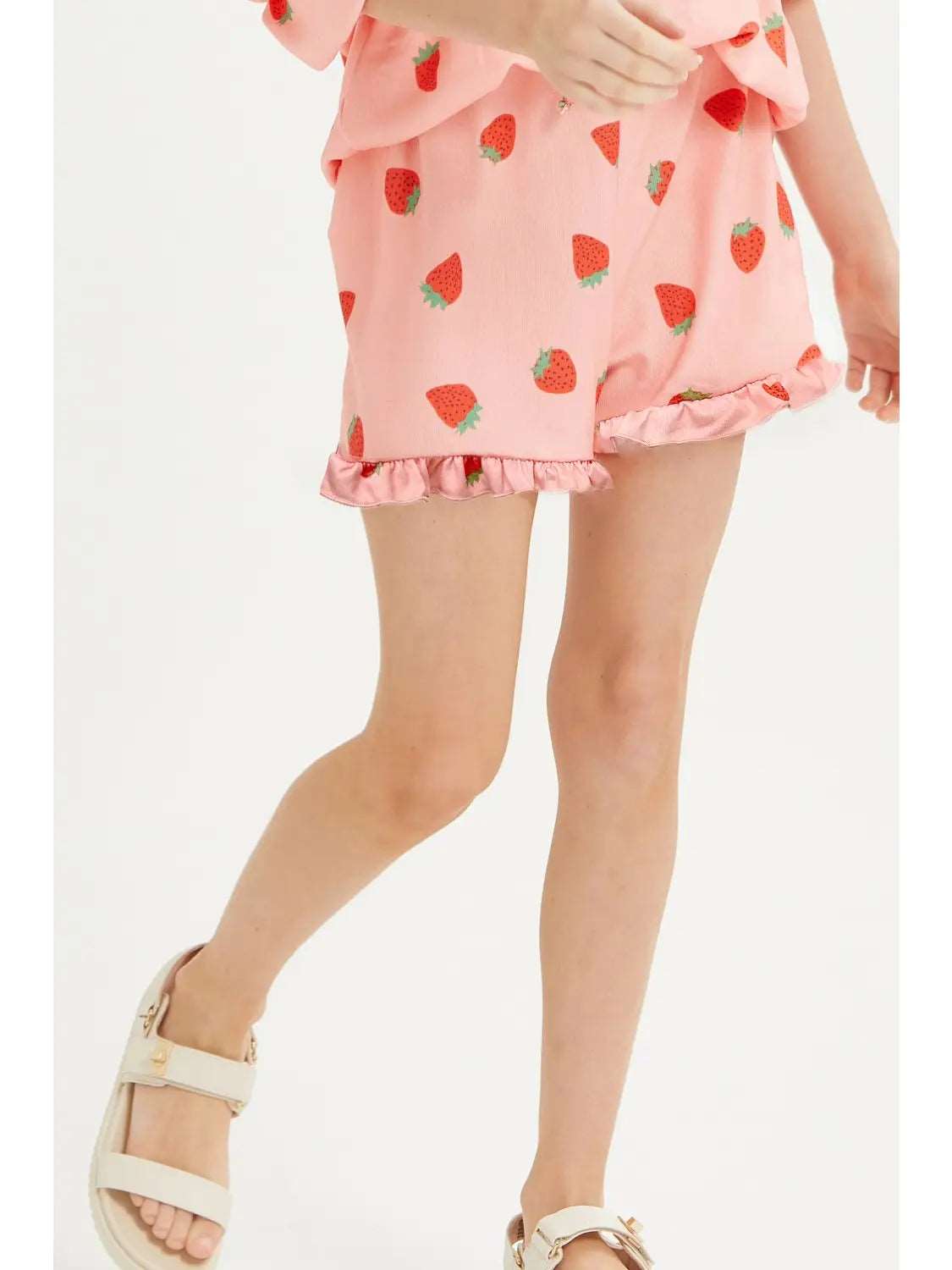 Good Girl-Good Girl Strawberry Print Short Set-Whoopsie Daisy