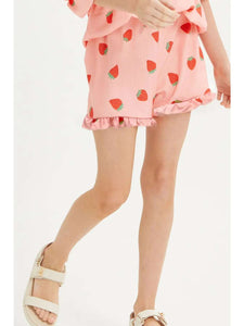 Good Girl-Good Girl Strawberry Print Short Set-Whoopsie Daisy