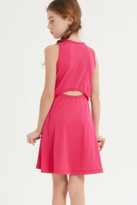 Good Girl-Good Girl Fit 7 Flare Cut out Back Dress-Whoopsie Daisy