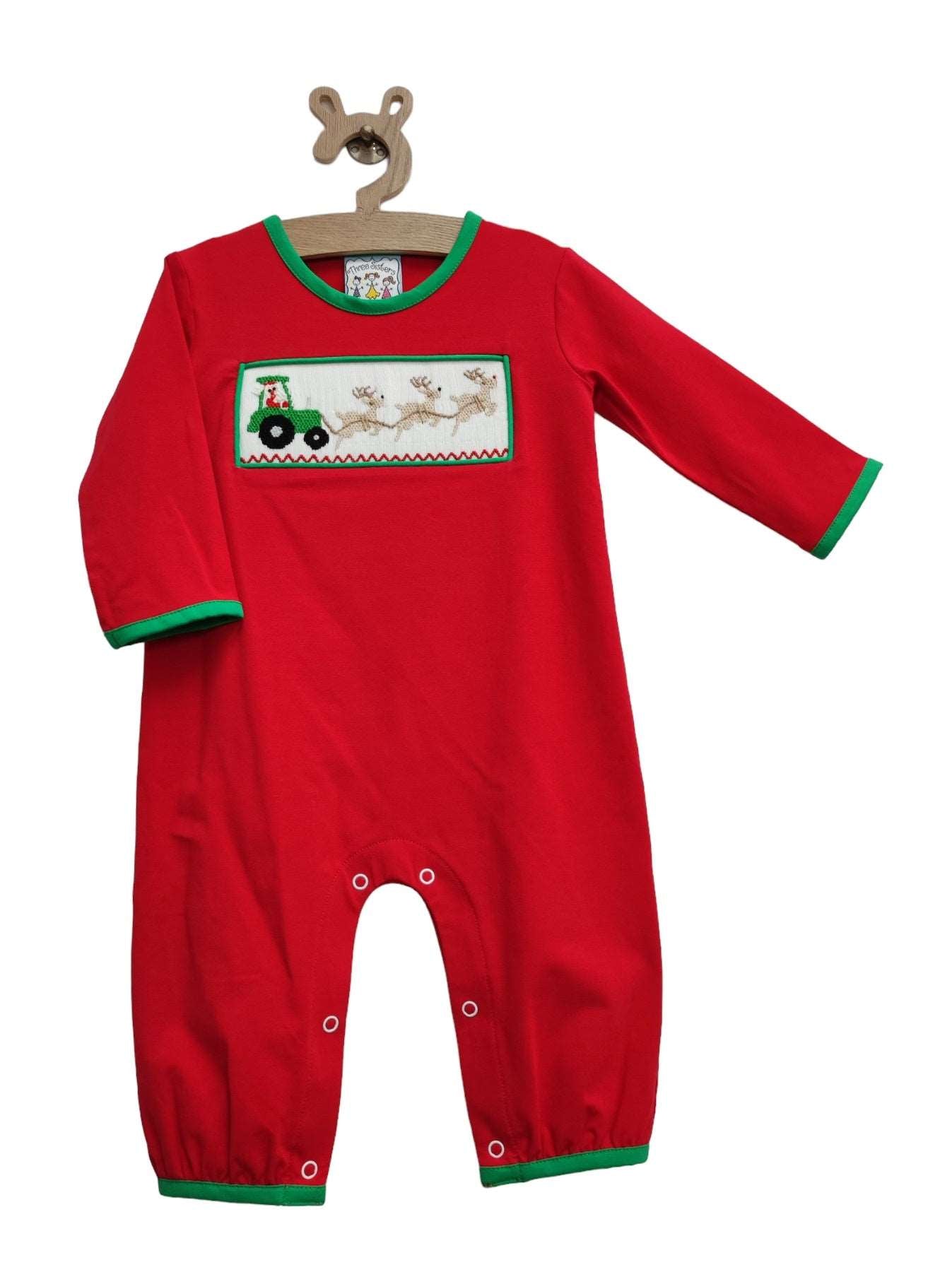 Three Sisters-Three Sisters Santa's Coming Boys Romper-Whoopsie Daisy