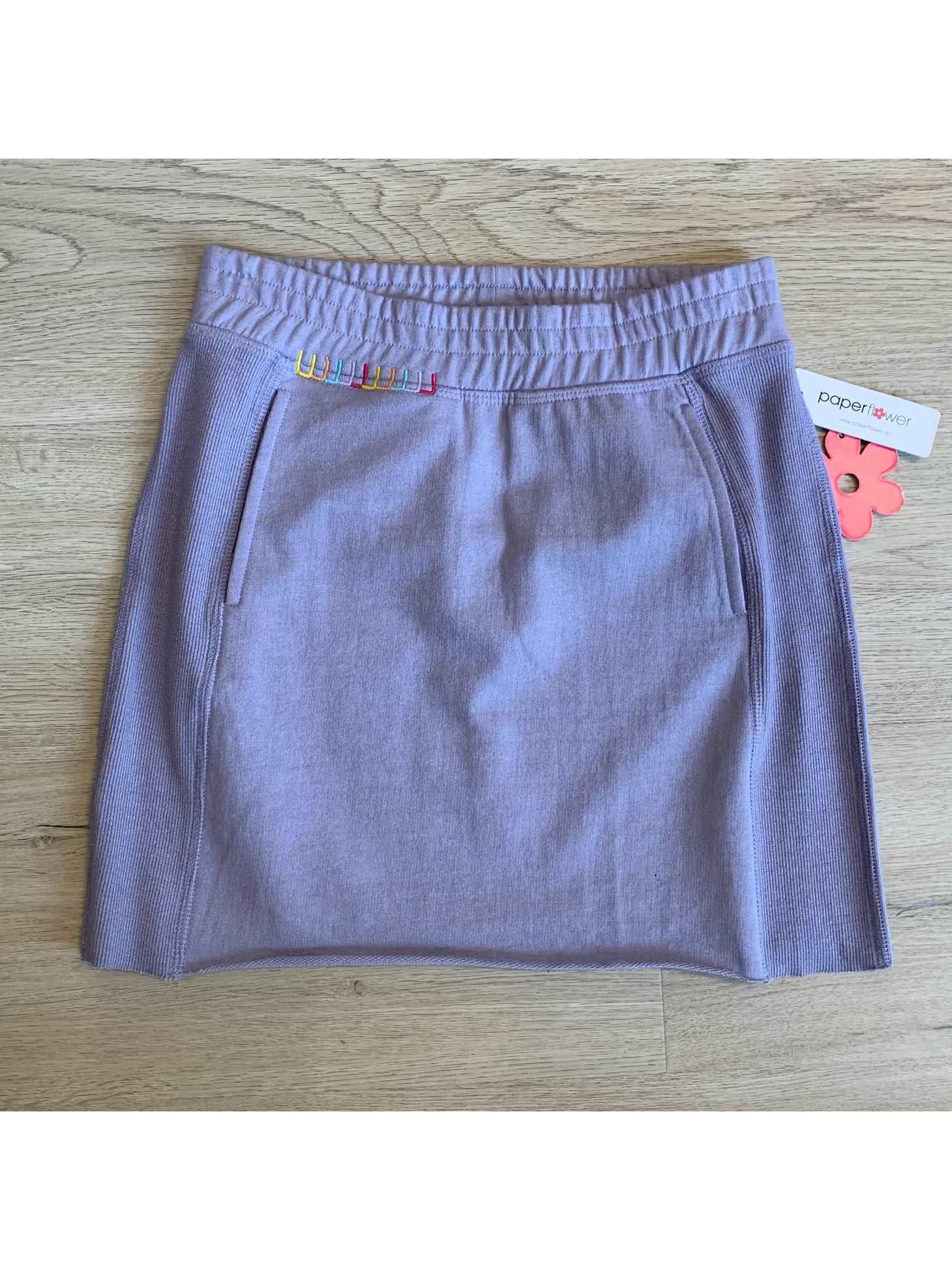 Paper Flower-Paper Flower Lavender Aura Knit Pocket Skirt-Whoopsie Daisy