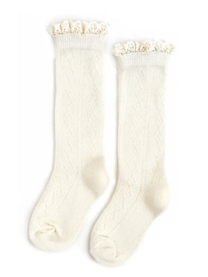 Little Stockings Co Fancy Lace Knee Socks