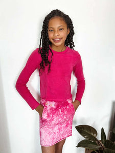 Paper Flower-Paper Flower Magenta Long Sleeve Rib Top-Whoopsie Daisy