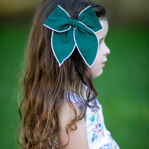 The Little Piggy Bow Co Large Hemmed Bow