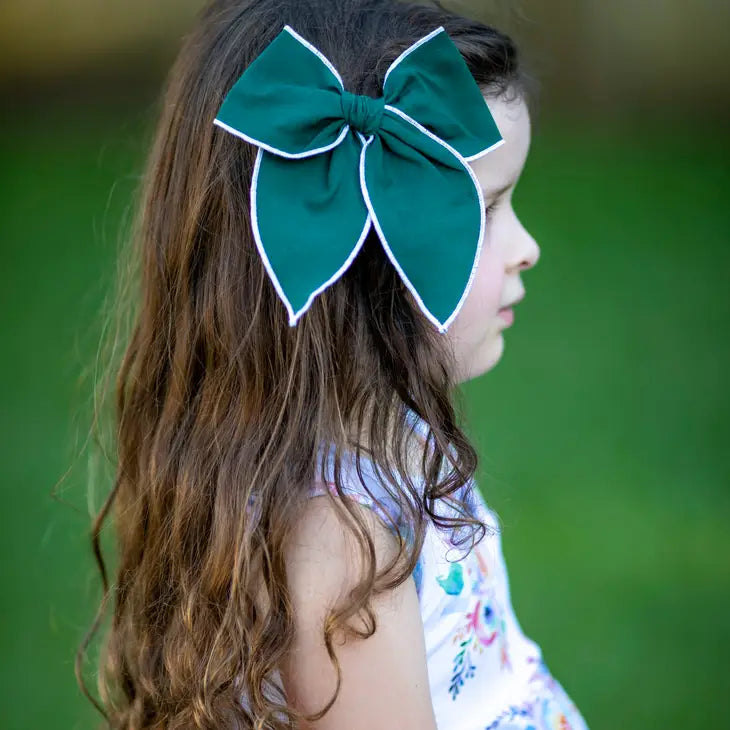 The Little Piggy Bow Co-The Little Piggy Bow Co Large Hemmed Bow-Whoopsie Daisy