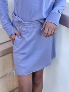 Paper Flower-Paper Flower Lavender Aura Knit Pocket Skirt-Whoopsie Daisy