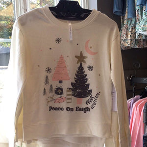 Sweet Soul Tween-Sweet Soul Tween Peace On earth Long Sleeve Tee-Whoopsie Daisy