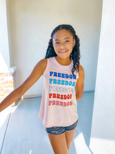 Sweet Soul Tween-Sweet Soul Freedom Freedom Freedom Tank-Whoopsie Daisy