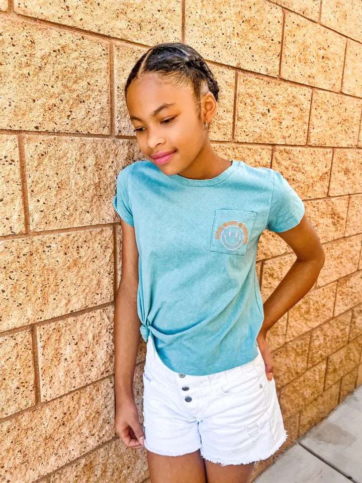 Sweet Soul Tween-Sweet Soul Good Mood Attitude Pocket Tee-Whoopsie Daisy