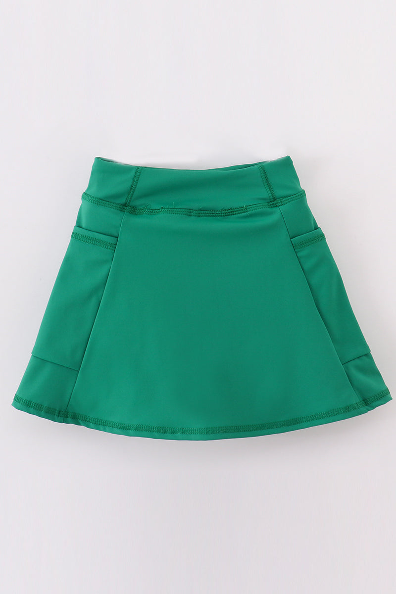 Green active sporty yoga girl skirt (skirt has build in liner)