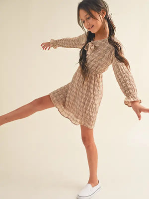 Heart & Arrow Peplum Crinkle Dress