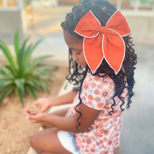 The Little Piggy Bow Co Large Hemmed Bow