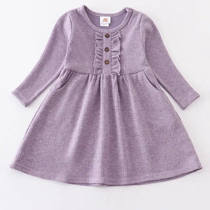 Honeydew Soft Lilac Ribbed Knit Dress