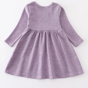 Honeydew Soft Lilac Ribbed Knit Dress