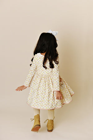 Swoon Baby Autumn Wildflower Embroidery Pocket Dress