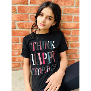 Paper Flower Think Happy Thoughts Shirt