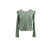 Paper Crane Olive Ruffle Shoulder Top